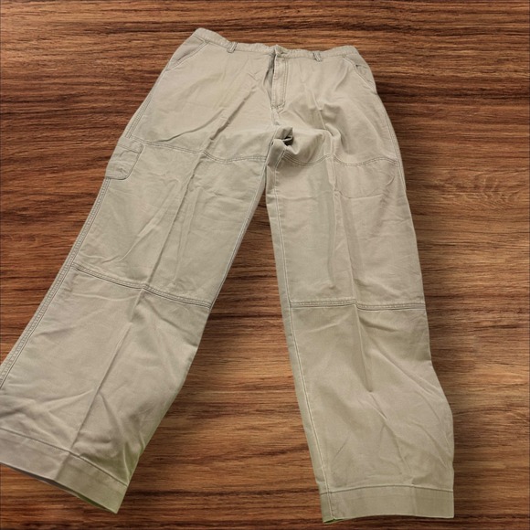 Vintage Tommy Hilfiger Carpenter Pants Khaki Utility Workwear Pockets Size 38x30 - Picture 1 of 7